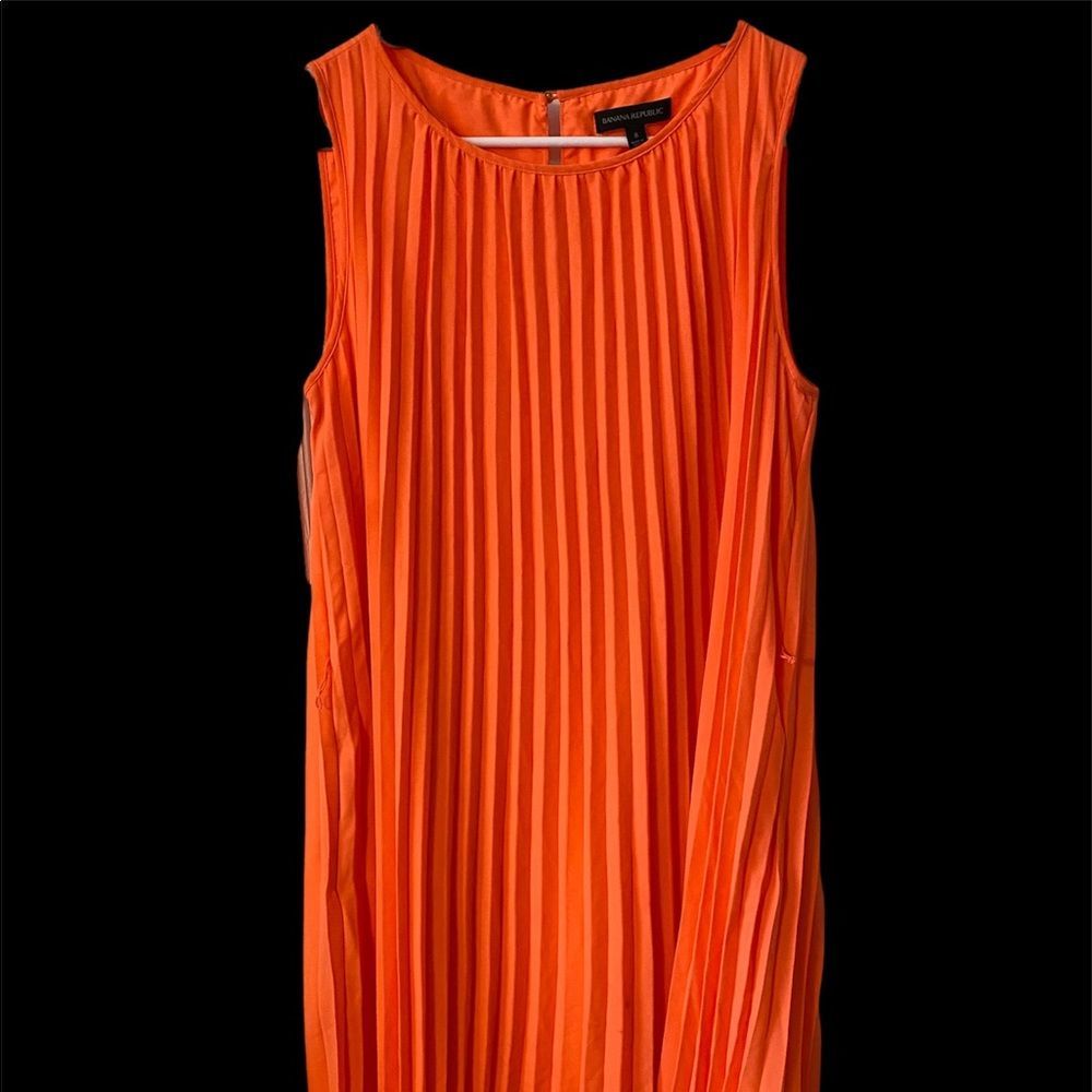 Banana Republic neon orange shift dress